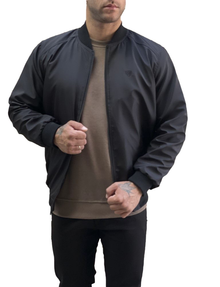 Ανδρικό μαύρο μπουφάν Bomber BC24913 φωτογραφία